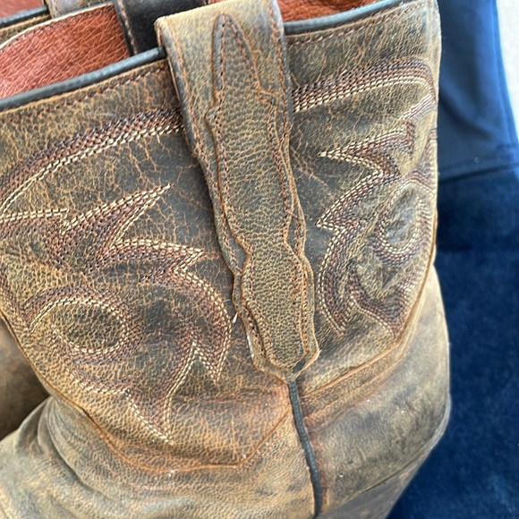 Dan Post Women Brown Leather Cowboy Booties size 7.5 - Picture 3 of 10